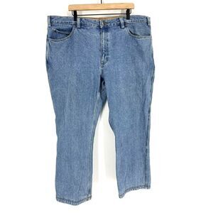 Duluth Trading Jeans Size 44x30 Mens Blue Ballroom Flex Straight Leg Medium Wash
